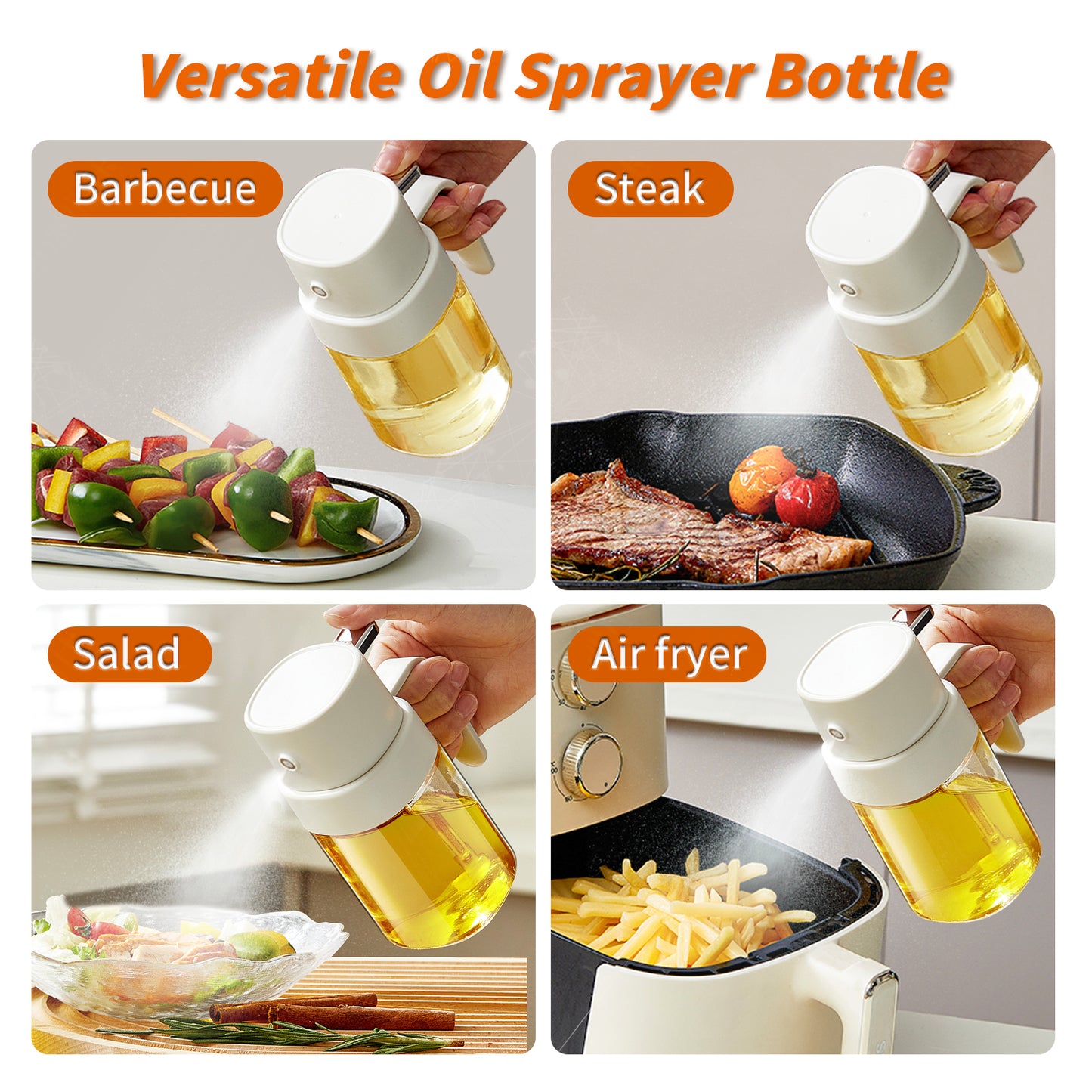 Oil Sprayer for Cooking 6.8 OZ/ 200 White